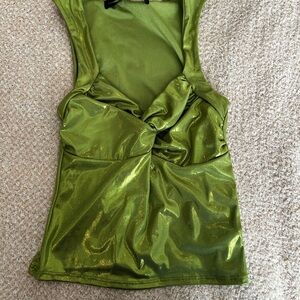 Urban Outfitters Shiny Green Tank Top